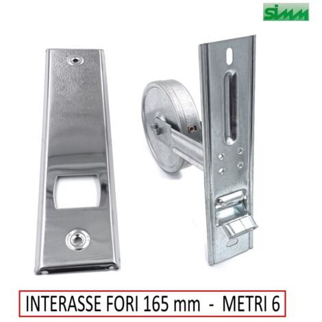 AVVOLGITORE INCASSO MT.6 INT.FORI 165 MM CON PLACCA IN INOX