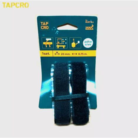 VELCRO ADESIVO A NASTRO NERO MM.20 X 750 MM DI LUNGHEZZA (1/3)