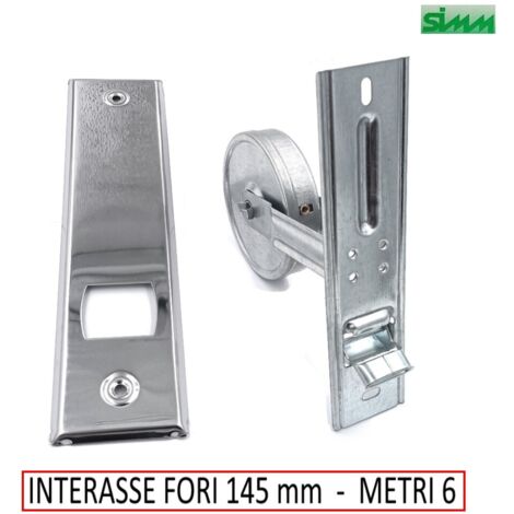 AVVOLGITORE INCASSO MT.6 INT.FORI 145 MM CON PLACCA IN INOX