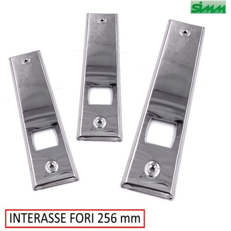 PLACCA INOX X AVVOLGITORI INTERNI INTERASSE FORI 256 MM