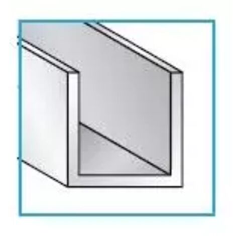 BARRA MT.4 in ALLUMINIO ANODIZZATO PROFILO AD U  20X20X1,5 mm