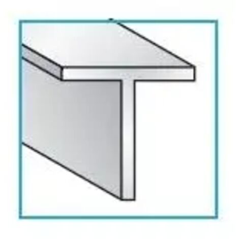 PROFILO A "T" IN ALLUMINIO ANODIZZATO IN BARRE DA 2 METRI  LARGHEZZA 20 mm - ALTEZZA 20 mm - SPESSORE 1.3 mm