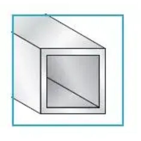 PROFILO QUADRO IN ALLUMINIO ANODIZZATO IN BARRE DA 2 METRI  10 mm x 10 mm - SPESSORE 1.1 mm