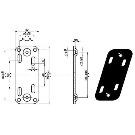 Piastra Fissaggio Ferrogliere 94416 Mottura