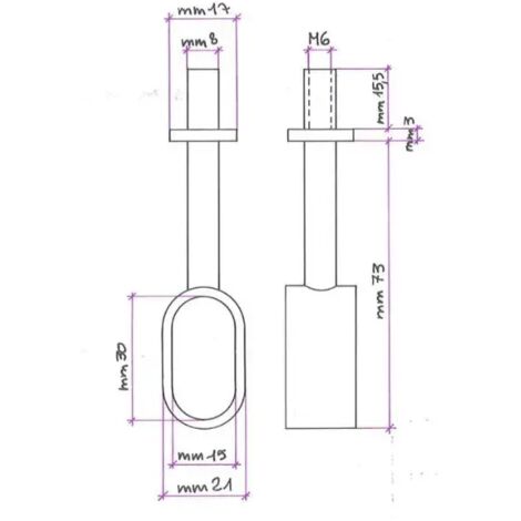 Reggitubo Centrale Cromato art.776C per Tubo Ovale 30x15mm (1/2)