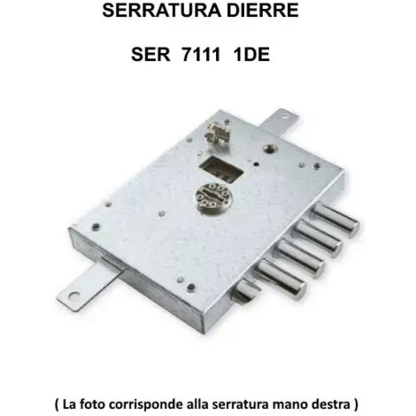 SERRATURA DIERRE 7111 ENTRATA 70 mm DESTRA 4 CATENACCI + 1/2 GIRO (1/2)