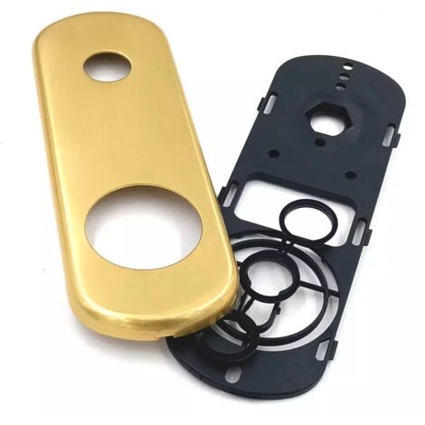 PLACCA DIERRE ESTERNA LUNGA PER DEFENDER D.42 OTTONE LUCIDO (1/2)