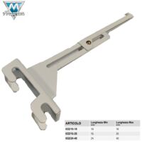 MENSOLA ALLUNGABILE ART.632 BIANCA PER CREMAGLIERA ART.620 LUNGHEZZA VARIABILE DA 15 A 25 CM