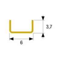 CANALINO ACC.OTT. H. 3.7 X L. 6 mm.