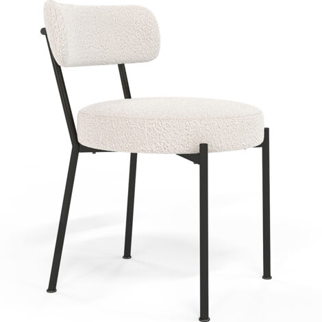 Silla de comedor - Tapizada en Tela Bouclé - Raga (1/5)