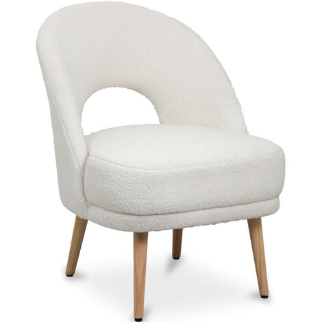 Silla de Comedor Tapizada en Bouclé - Devy (1/5)