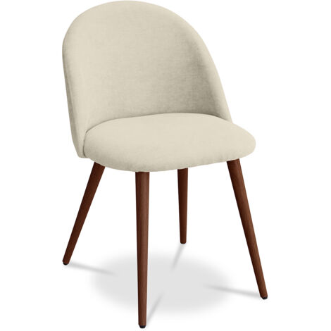 Silla de Comedor - Tapizada en Tela - Estilo Escandinavo - Evelyne