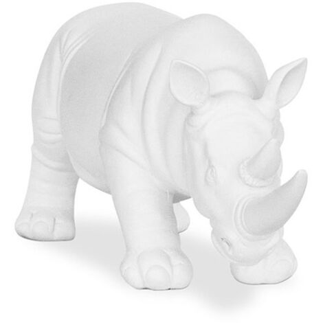 Figura Decorativa Rinoceronte - Blanco Mate - Rhyn