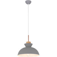 Lámpara de Techo - Lámpara Colgante Diseño Escandinavo - Sigfrid Gris - Metal, Madera