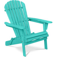Silla de Exterior de Madera con Reposabrazos - Silla de Jardín - Adirondack