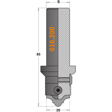 616.200 FRÄSERKÖRPER  S=20  FÜR 22 PROFILMESSER FÜR MDF (1/3)