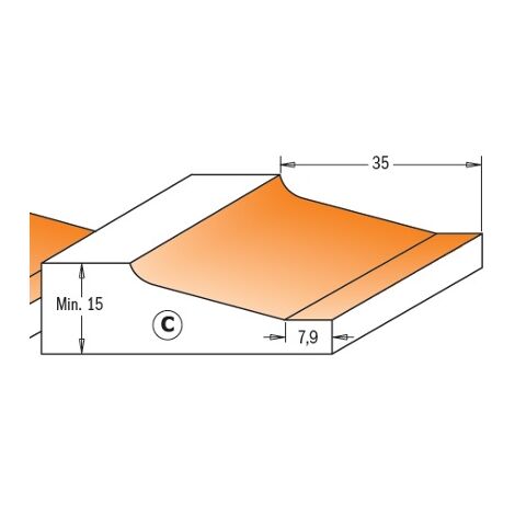 890.503.11 HORIZONTALER TÜRFRÄSER C/CUSC.HM S=12.7 D=82.5X15 (C)