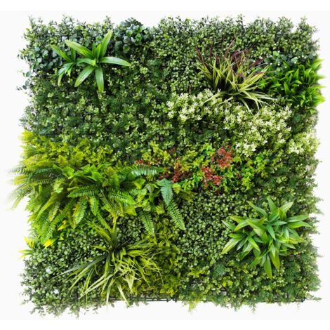Prairie-Color Mur vegetal artificiel plaque 1mx1m