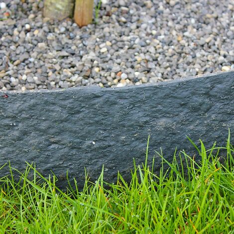 Agco – Bordure de jardin en PVC recyclé flexible 14cm x 25m – Résistante aux chocs – Découpe ajustable – Pour parterres et allées - 14CMx25M