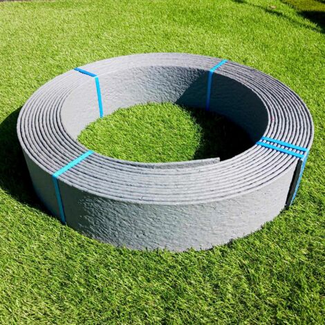 Bordure Pelouse GARDENIX 10m Aspect Bois - Flexible Et Résistante - Pour Massifs Et Allées