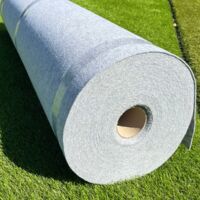 Agco – Rouleau de géotextile 1,5m x 50m – Épaisseur 300g/m² – Résistance à la traction 155N – Pour gazon synthétique et aménagement extérieur - 5Mx50ML