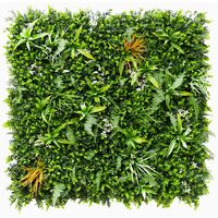 Agco – Haie artificielle ultra-réaliste Savane 1m x 1m – Brise-vue élégant – Résistance au vent jusqu'à 150 km/h – 1469 feuilles par m²