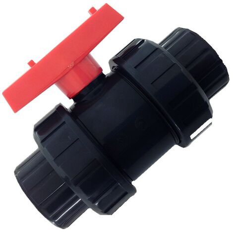 Valvola A Sfera In PVC Con Attacco A Colla Per Tubo Acqua | Diametri 20-50 Mm, Comando A Leva, Colore Rosso E Grigio