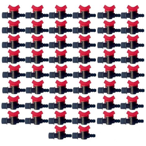 Valvola di commutazione per irrigazione a goccia 16 mm x 3/4", rubinetto, confezione da 50 unità. Offerta esclusiva