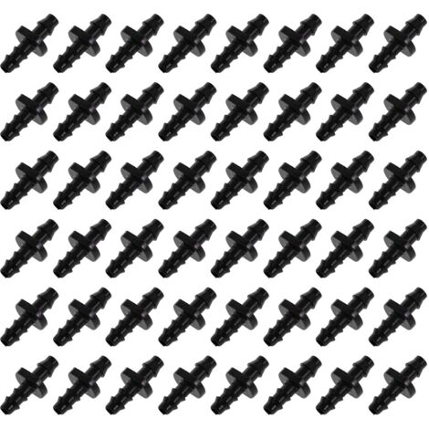 Suinga Gomito Per Microtubo 4,5mm - Irrigazione A Goccia, Confezione Da 50 Pezzi, Nero