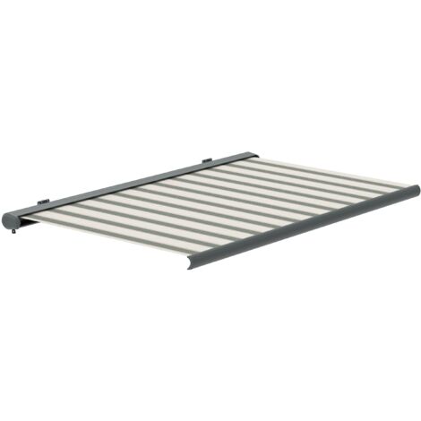 Canopée Store Banne Motorisé et Manuel Ombra 3x2.5m - Beige et vert  - Double Commande (1/5)