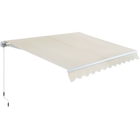 Canopée Store Banne Manuel Beige Monobloc 3 x 2.5m – Store Rétractable pour Terrasse, Balcon & Jardin – Manivelle à Gauche – Aluminium et Polyester 280 g/m² (1/5)