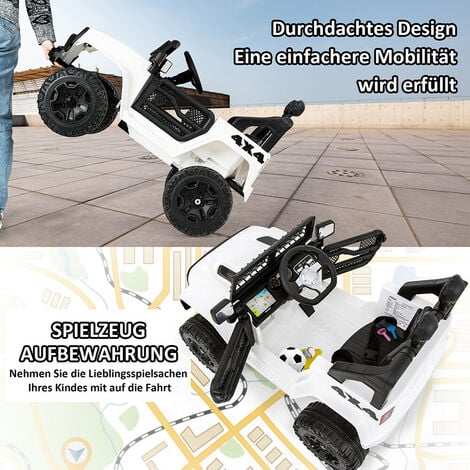 Hommoo Elektro-Kinderauto, Belastbarkeit 30 kg, (1-tlg), 12V Elektroauto  Kinderfahrzeug, mit 2 Sitzer & LED