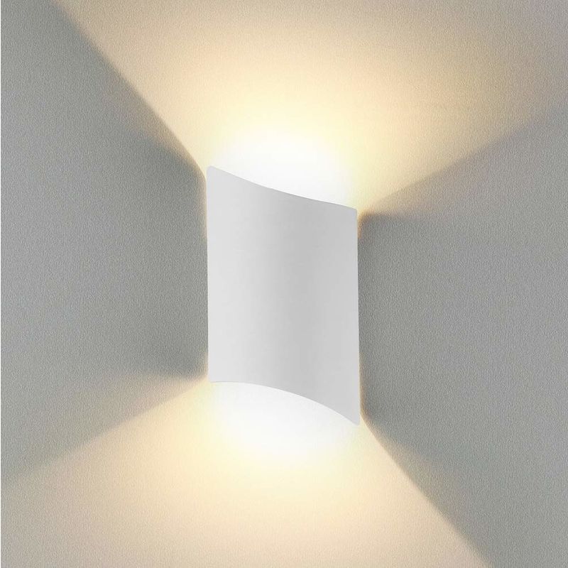 LED Wandleuchte Innenbereich Up Down Warmweiß 12W LED Deckenleuchte  Aluminium Moderne Lampe Wandlampe für Wohnzimmer Schlafzimmer Flur Treppe  Badezimmer Weiß