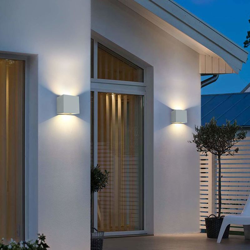 12W Modernen LED Wandleuchte Garten Flur für Korridor und Up Down Warmweiß Persönlichkeit Schlafzimmer Wandlampe Innen Weiß Design Deckenleuchte Balkon