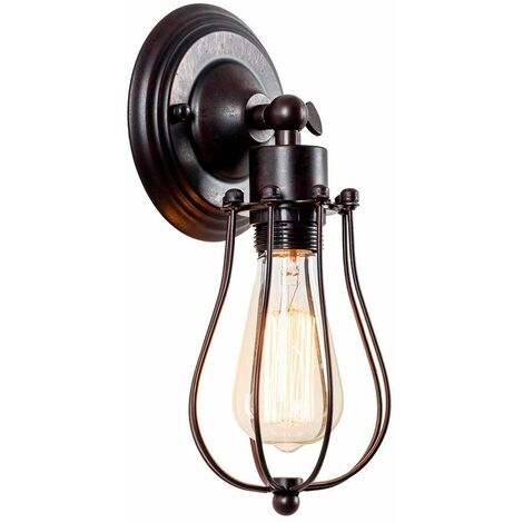 Retro Wandlampe Wandleuchte Metall Edison Industrie Vintage Lampe Glühlampe E27 
