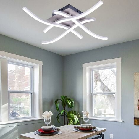 30W LED Deckenleuchte Kaltweiß Gewellte Deckenlampe Pendellampe Wohnzimmer Acryl 