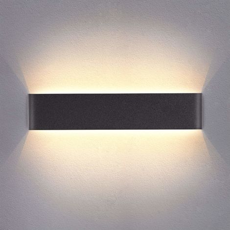Kreativ Deckenlampe LED 14W Moderne Wandleuchte Innen Wandlampe Schwarz für Badezimmer Wohnzimmer Schlafzimmer Treppe Flur, Warmweiß, 3000K
