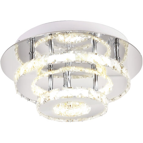 Deckenlampe 36W LED Deckenleuchte Kristall Warmweiß Wohnzimmer Leuchte Modern 