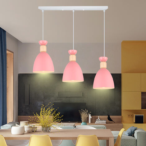 Moderne Pendelleuchte Hängelampe in pink 24/120cm für Innen Küche Bar Esszimmer 
