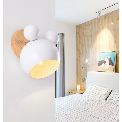 Nordic Wandleuchte Einfache Persönlichkeit Wandlampe Cartoon Wandlampe Kreative Wandleuchte Weiß für Wohnzimmer Schlafzimmer Kinderzimmer