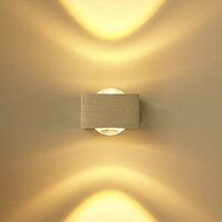 6W LED Kreative Wandleuchte Einfache Minimalistische Innen Aluminium Moderne LED Wandlampe Warmweiß für Schlafzimmer Wohnzimmer Flur