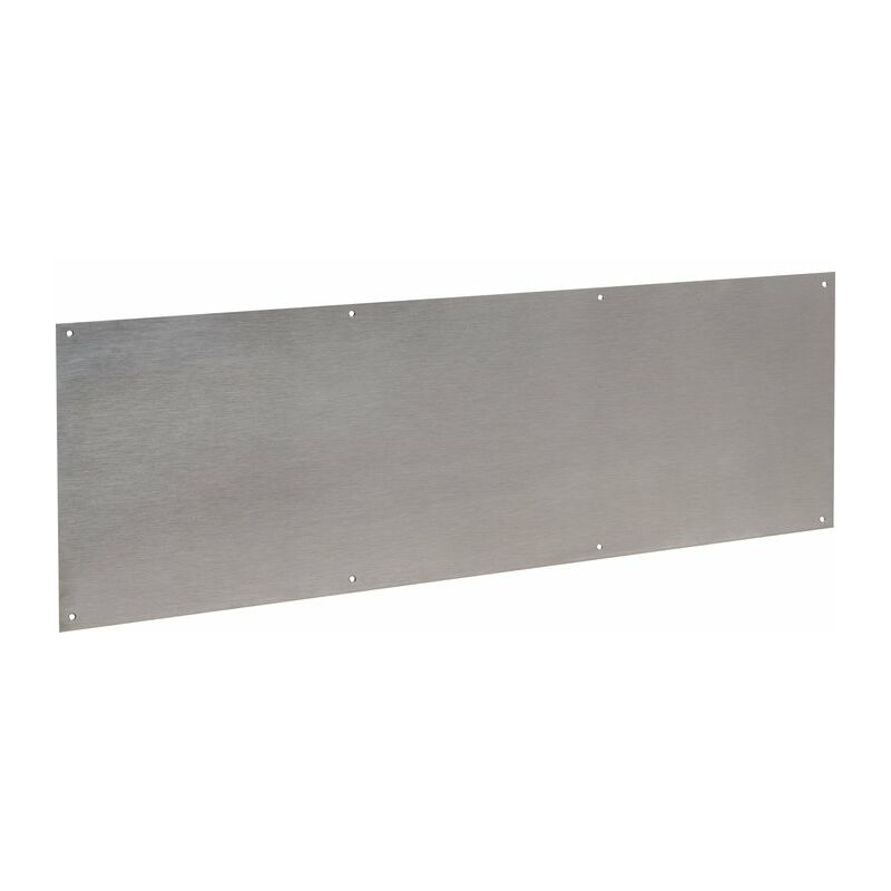 Plinthe de bas de porte Plate Inox satiné - Duval - 930x250 percée fraisée