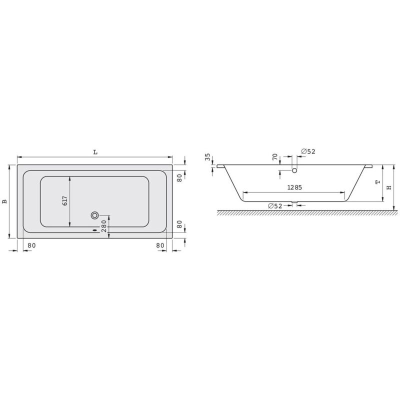 Badewanne Tami 190x90 Cm Thermobadewanne EcoThermoPro Acrylwanne Rechteck