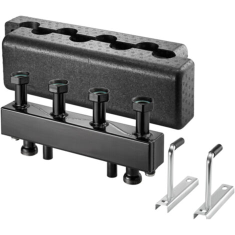 Oventrop Verteilerbalken für Reguma DN 25 für 4 Heizkreise, Stahl