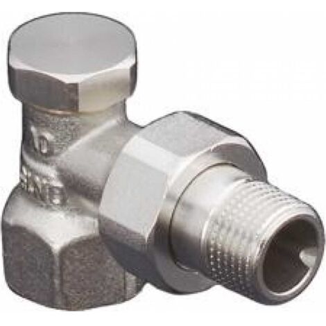 Oventrop Combi 2 Heizkörperverschraubung DN 20 3/4", PN 10 Eckausführung, Messing vernickelt