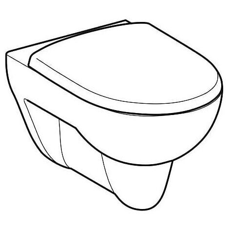 Geberit Renova Set Wand-WC Tiefspüler, mit WC-Sitz Tiefe 54cm, weiß