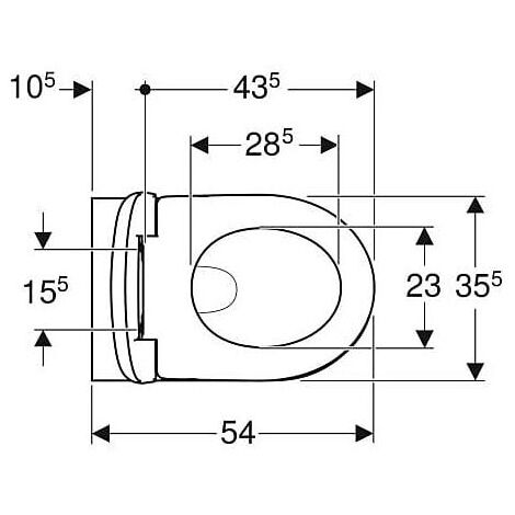 Geberit Renova Set Wand-WC Tiefspüler, mit WC-Sitz Tiefe 54cm, weiß