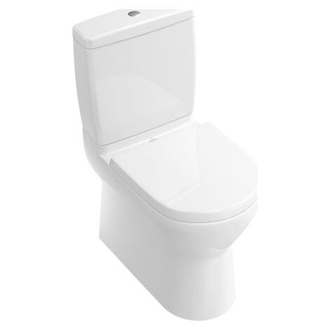 Villeroy & Boch Tiefspül-WC-Kombi O.novo 360x640x400mm Oval bodenstehend Abgang waagerecht Weiß Alpin