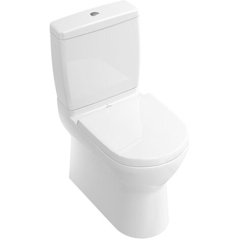 Villeroy & Boch Tiefspül-WC-Kombi O.novo 360x640x400mm Oval bodenstehend Abgang waagerecht Weiß Alpin CeramicPlus