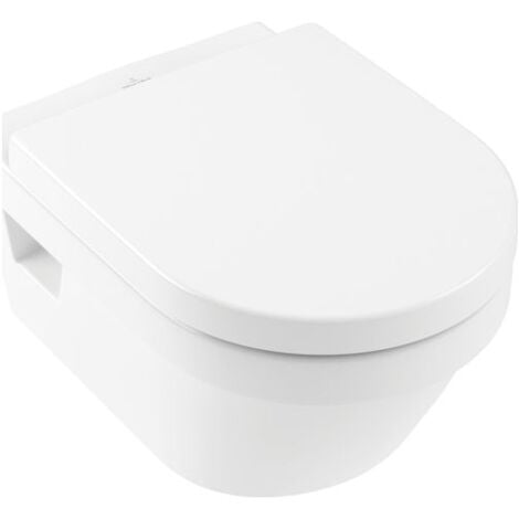 Villeroy & Boch Tiefspül-WC spülrandlos Architectura 370x530x325mm Oval wandhängend Abgang waagerecht Direct-Flush, Weiß Alpin